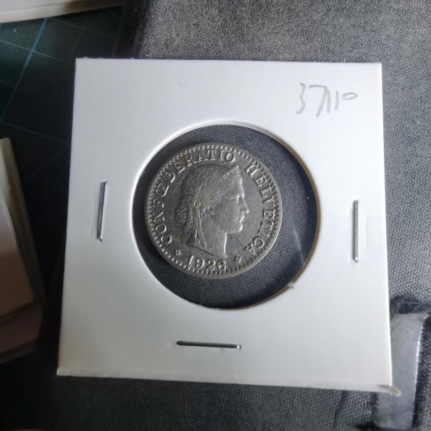 沼泽如烟--第1037场 瑞士1926年20生丁