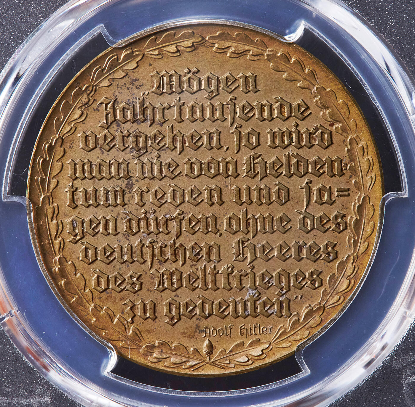 【俄甄集藏】2026年(050)04-01星期三 晚 19:30 全场包邮 德国第三帝国1934年纪念一战爆发20周年铜章，PCGS MS63，少见品种里的少见版本，一般都是1935年的