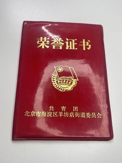 新时代收藏快速小拍 拍卖本周一线所得新货 3月29日场 - 女学生获得的优秀共青团员证书