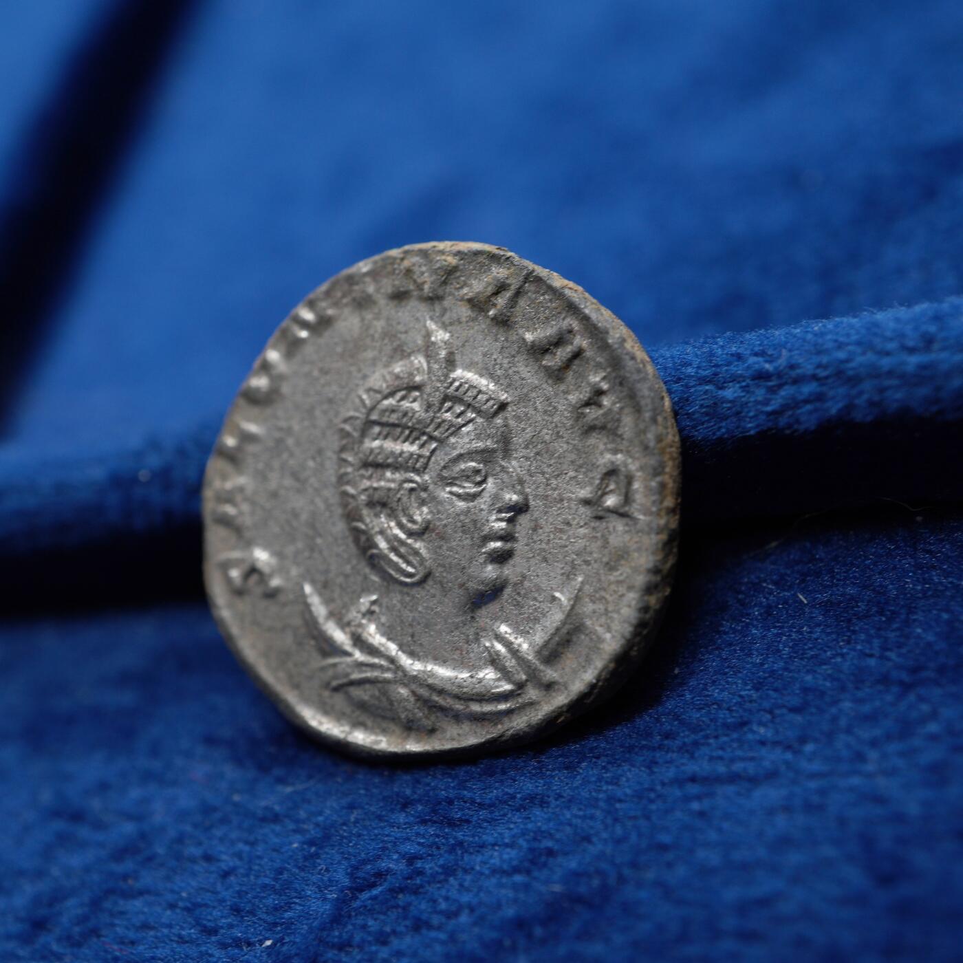 琋语集藏2026年04月欧洲古典打制币拍卖 古罗马帝国-皇后萨洛尼娜1安敦尼安洗银币