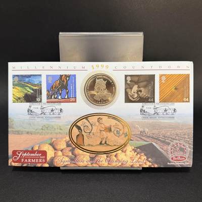 ＜星葵🌻钱币社＞第72期·东奔西走的硬币·3月31日发货 - 〈邮币封〉直布罗陀1999年英国国王和王后·威廉一世1克朗纪念币