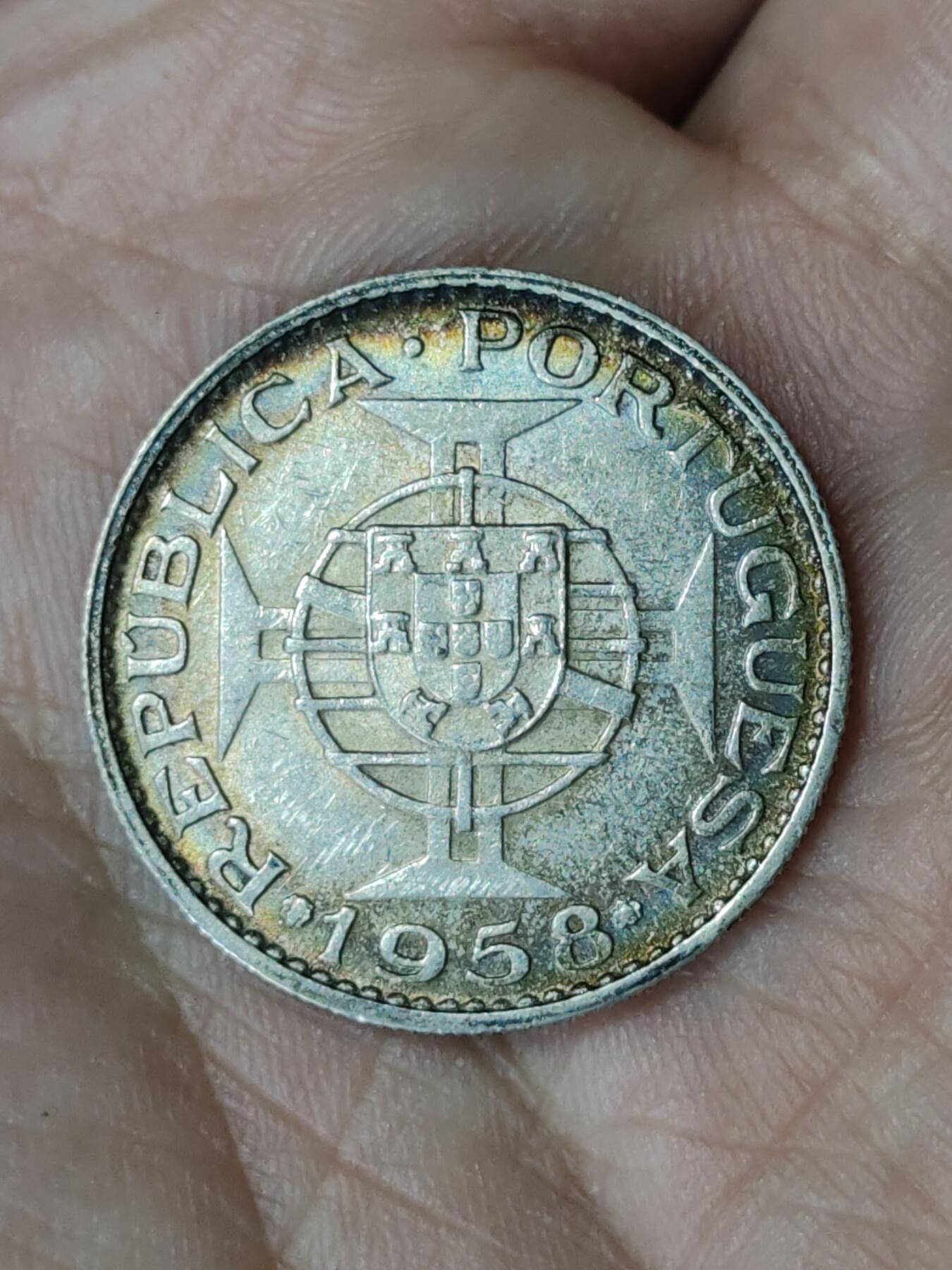 2026年第三十八场(总第二百零七场）外国好品散币场(免佣金) 葡属帝汶1958单年份6埃斯库多银币(葡萄牙殖民地时期第二套，640银)