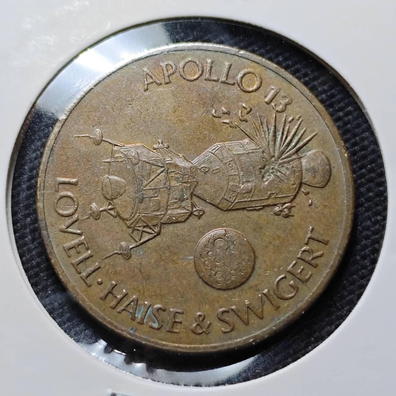 KK钱币收藏小铺  第410期 2月预留时间 周末发货  美国航天纪念铜章