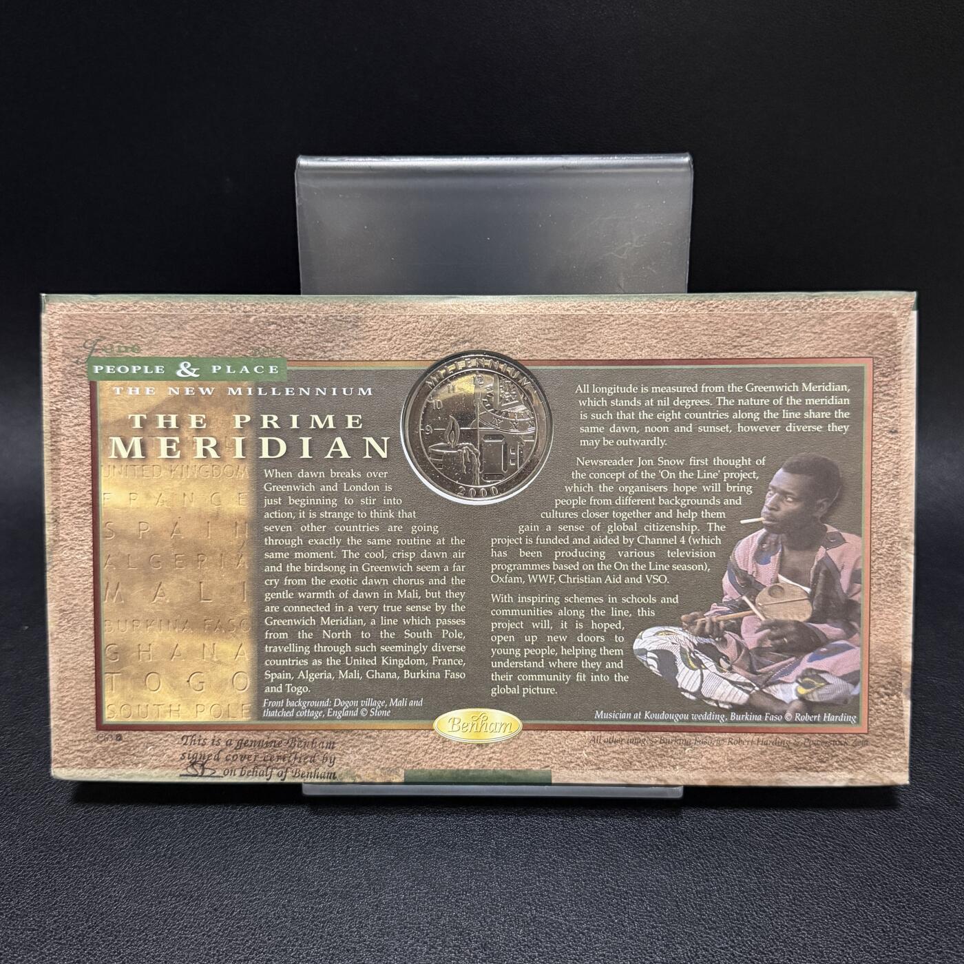 ＜星葵🌻钱币社＞第72期·东奔西走的硬币·3月31日发货 〈邮章封·签名版〉英国2000年千禧年·格林威治子午线纪念章