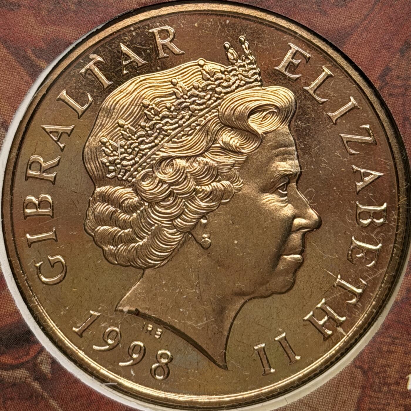 ＜星葵🌻钱币社＞第72期·东奔西走的硬币·3月31日发货 〈邮币封·签名版〉直布罗陀1998年千禧穹顶5镑克朗型纪念币