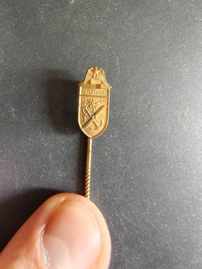 老王徽章第190期 - 德三1940纳尔维克战役盾章针插