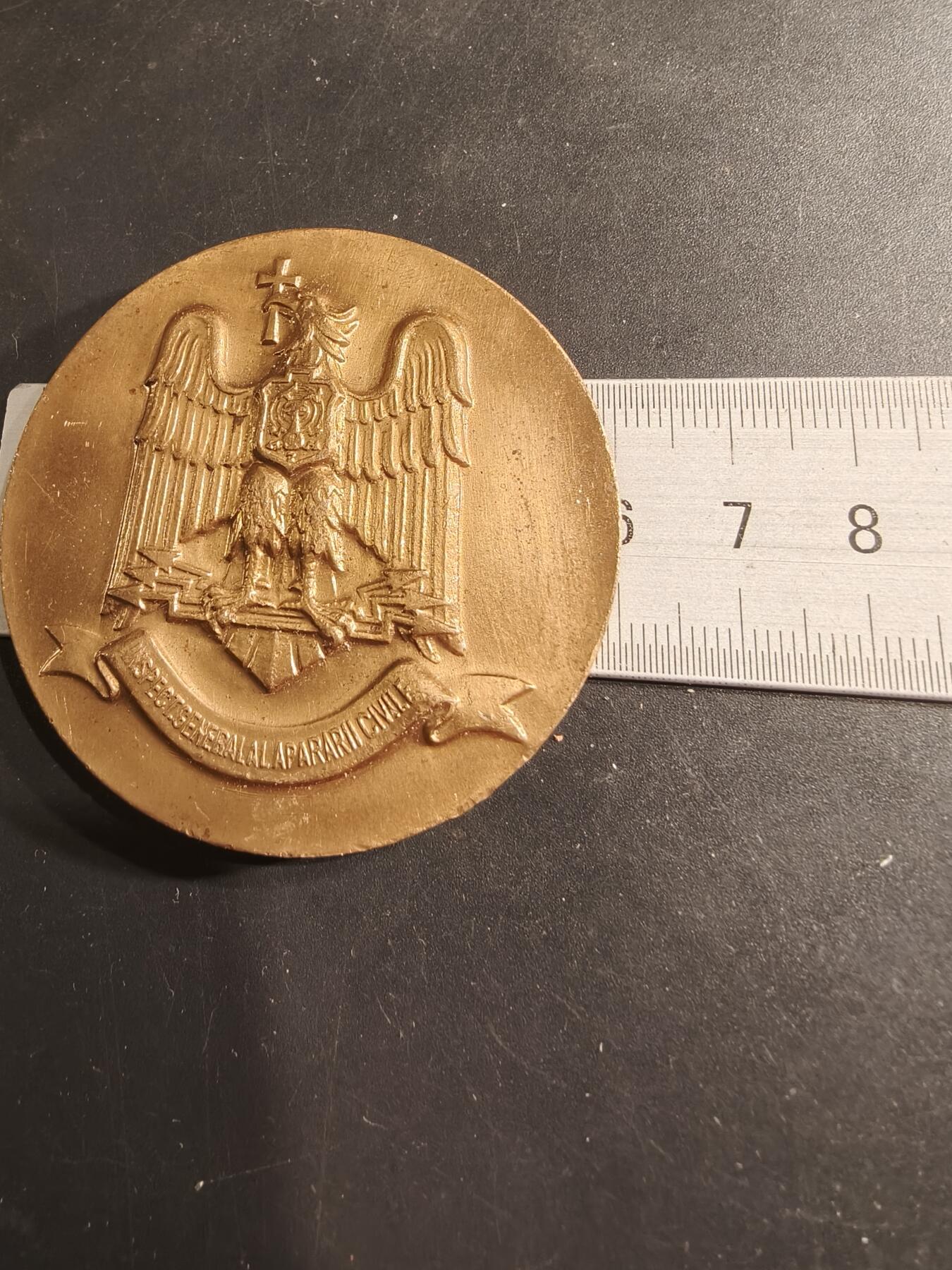 老王徽章第190期 罗马尼亚消防员荣誉纪念章     直径60mm     重量104.1g