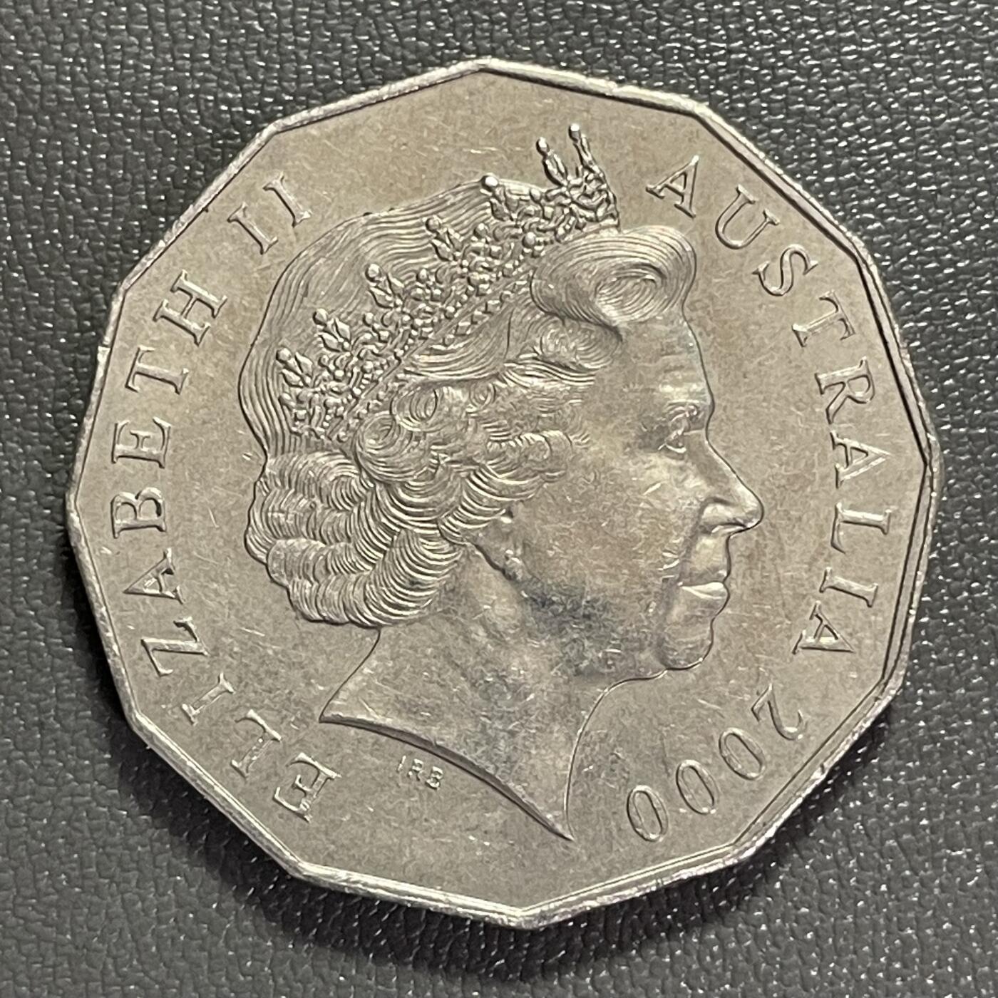 回流0328 澳大利亚2000年千禧年50分纪念币