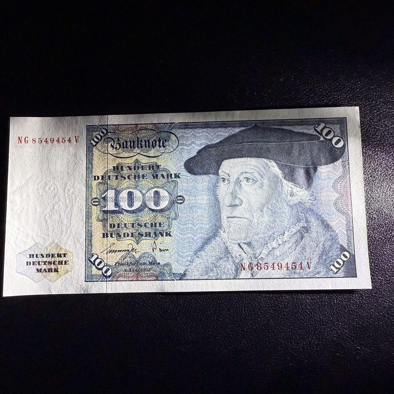 第16期 德国1977年 100马克 全新unc-