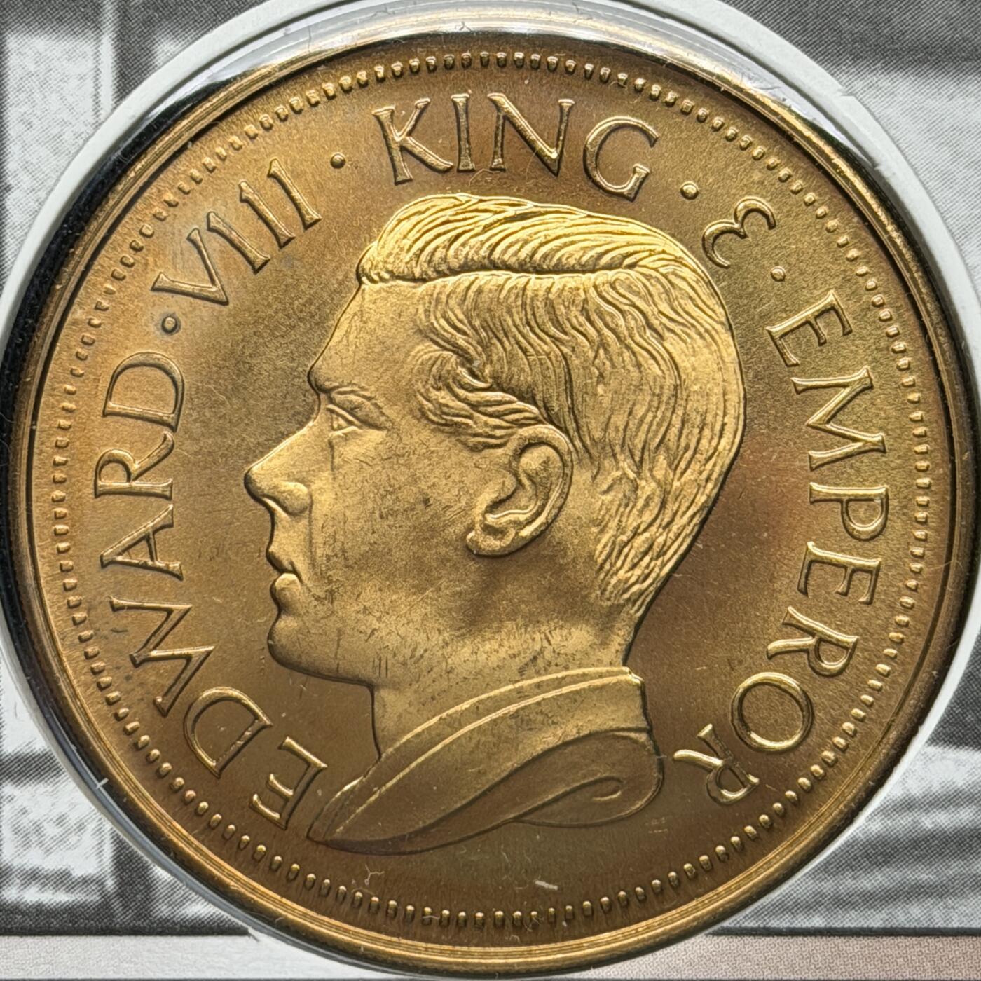 ＜星葵🌻钱币社＞第72期·东奔西走的硬币·3月31日发货 〈邮币封·后铸〉英国1936年爱德华八世印度克朗型收藏币