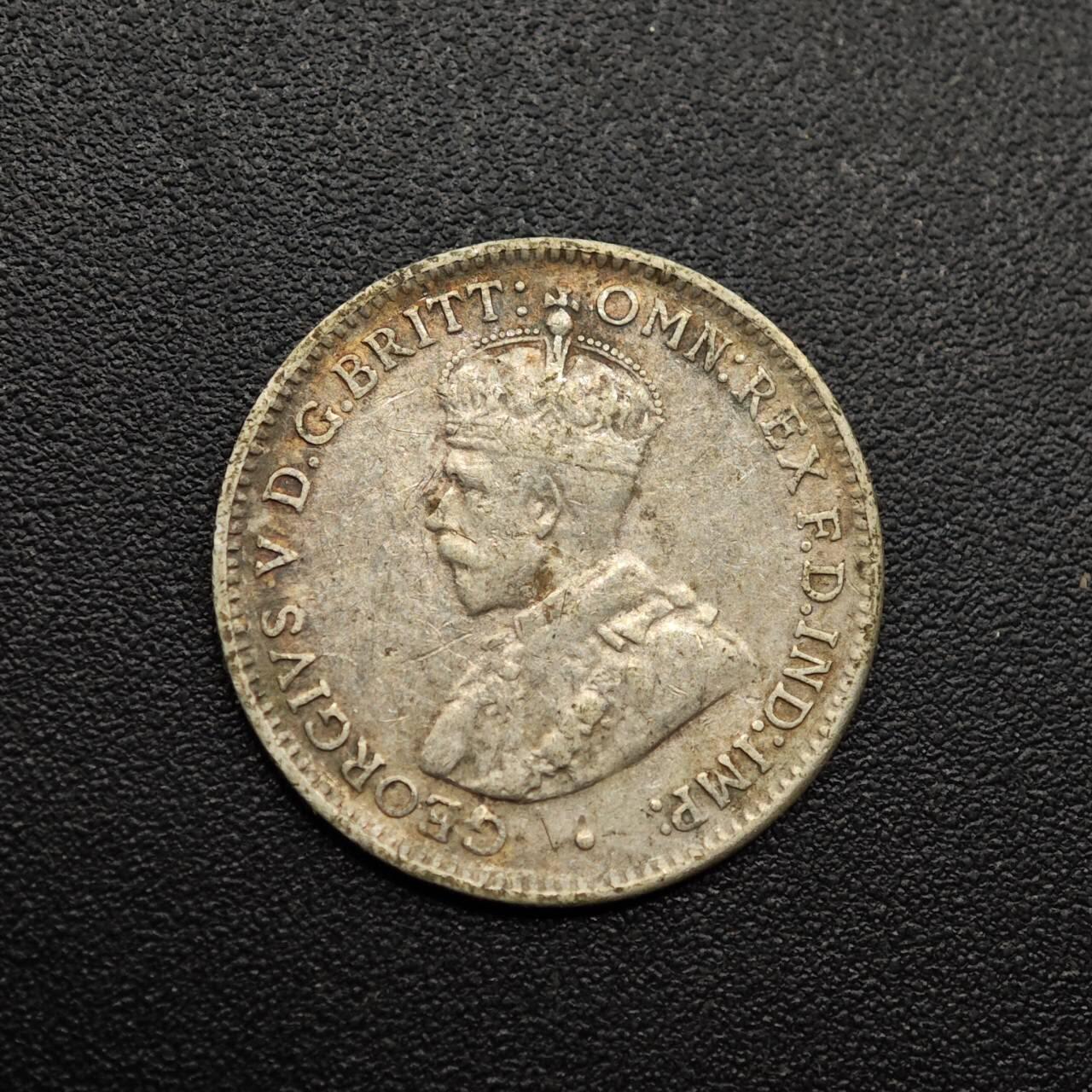 【淘币小摊】实时拍第八百八十六拍   散币场    每周一统一发货 澳大利亚1921年乔治五世3便士银币