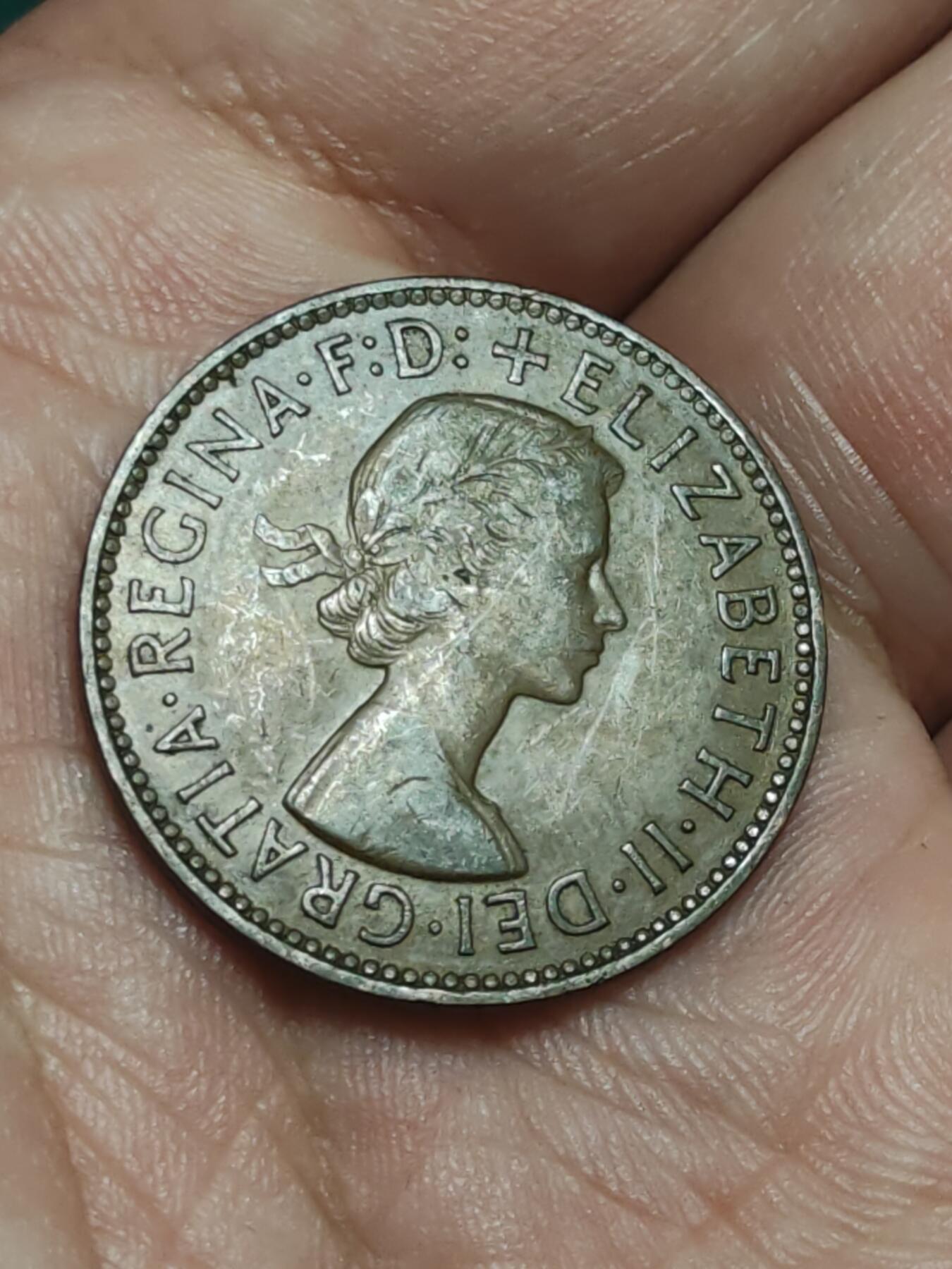 2026年第三十八场(总第二百零七场）外国好品散币场(免佣金) 少见年份–英国🇬🇧1954年半便士(伊丽莎白二世青年桂冠第二版，首发年)