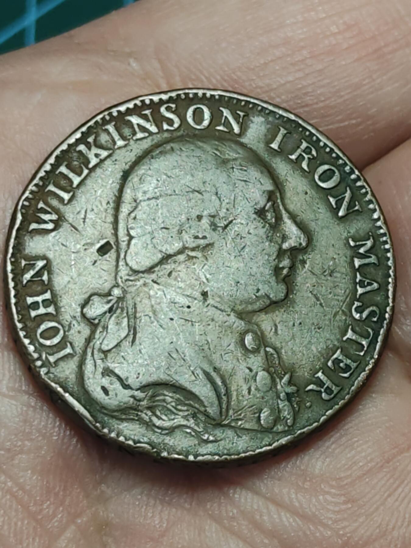 2026年第三十八场(总第二百零七场）外国好品散币场(免佣金) 英国🇬🇧1787年1/2便士(沃里克郡-威尔金森代币，钢铁大师系列，小鼻子版本)