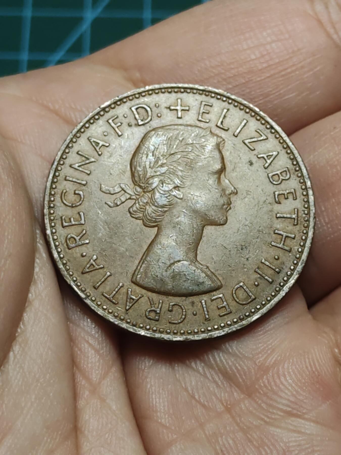 2026年第三十八场(总第二百零七场）外国好品散币场(免佣金) 英国🇬🇧1964年1便士(伊丽莎白二世青年桂冠第二版)