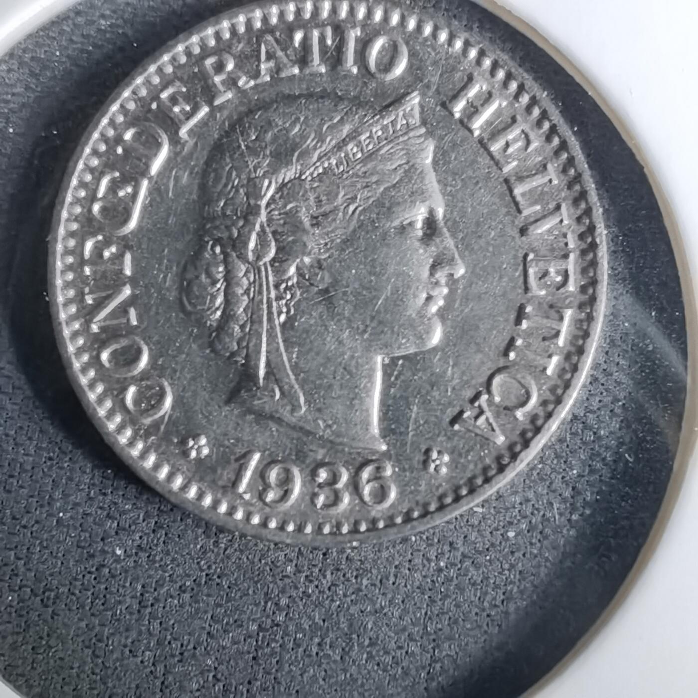 沼泽如烟--第1037场 瑞士1936年10生丁