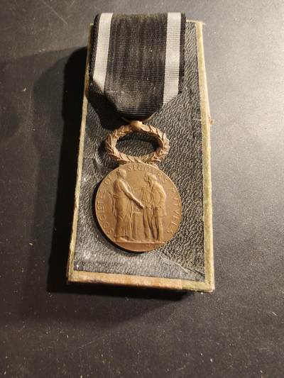 老王徽章第190期 - 法国铜级劳动与社会保障部奖章    带纸盒   实发    大师罗蒂版本