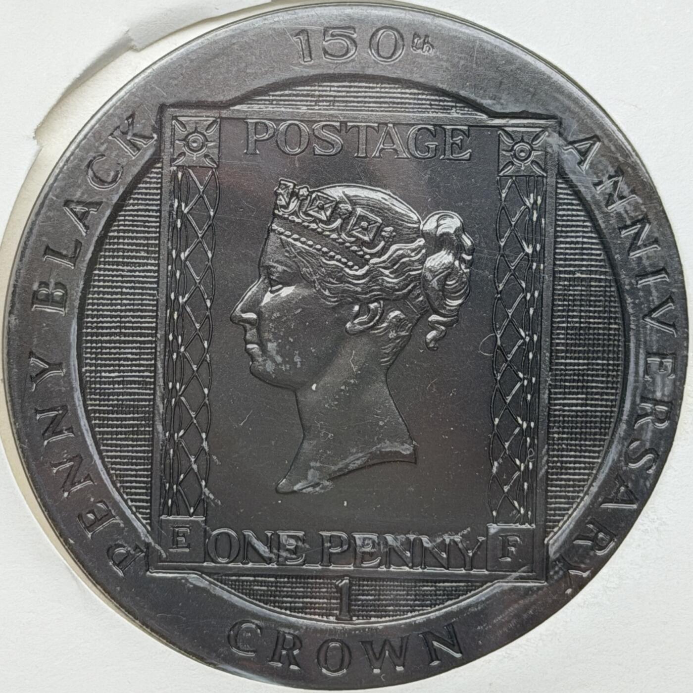 ＜星葵🌻钱币社＞第72期·东奔西走的硬币·3月31日发货 〈邮币封〉马恩岛1990年黑便士邮票发行150周年1克朗纪念币