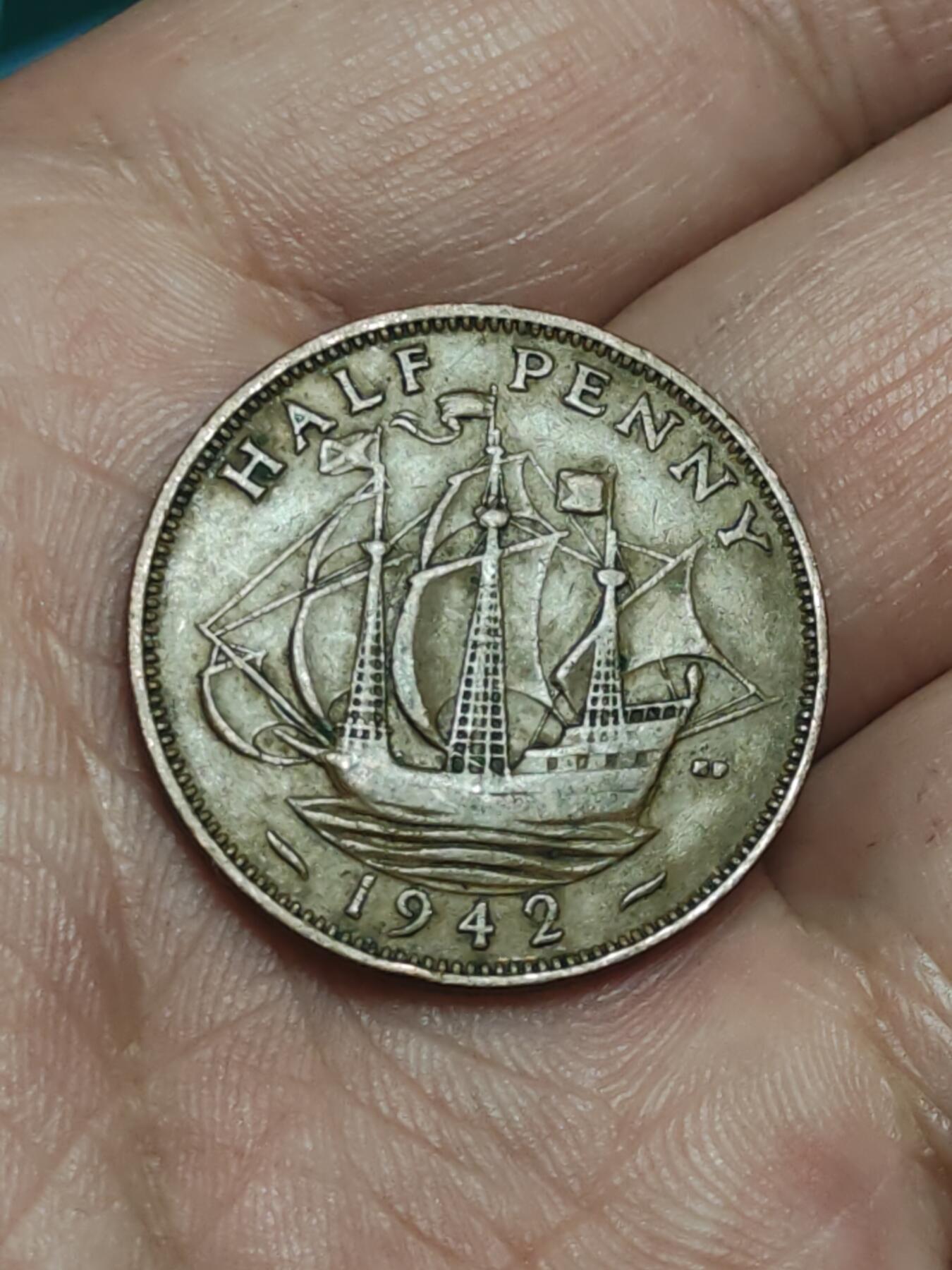 2026年第三十八场(总第二百零七场）外国好品散币场(免佣金) 英国🇬🇧1942年半便士(乔治六世第一版)