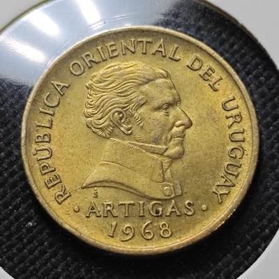 KK钱币收藏小铺  第410期 2月预留时间 周末发货 -  1968乌拉圭5比索铜币
