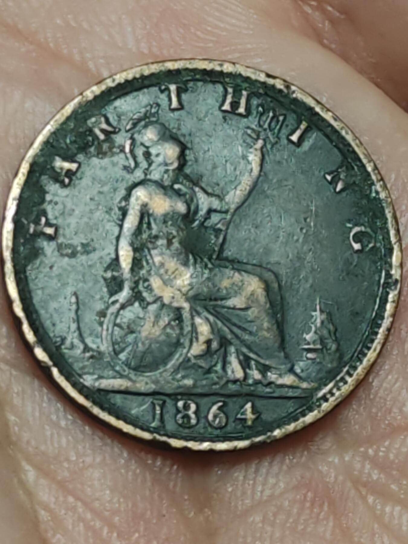 2026年第三十八场(总第二百零七场）外国好品散币场(免佣金) 英国🇬🇧1864年1法新(维多利亚女王中年桂冠第二版)