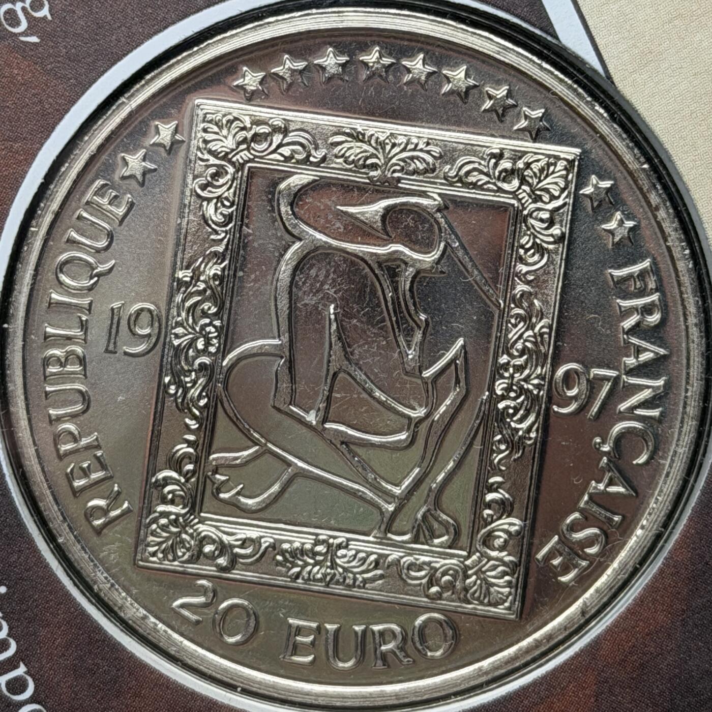 ＜星葵🌻钱币社＞第72期·东奔西走的硬币·3月31日发货 〈邮币封〉法国1997年亨利·马蒂斯20欧元克朗型纪念币