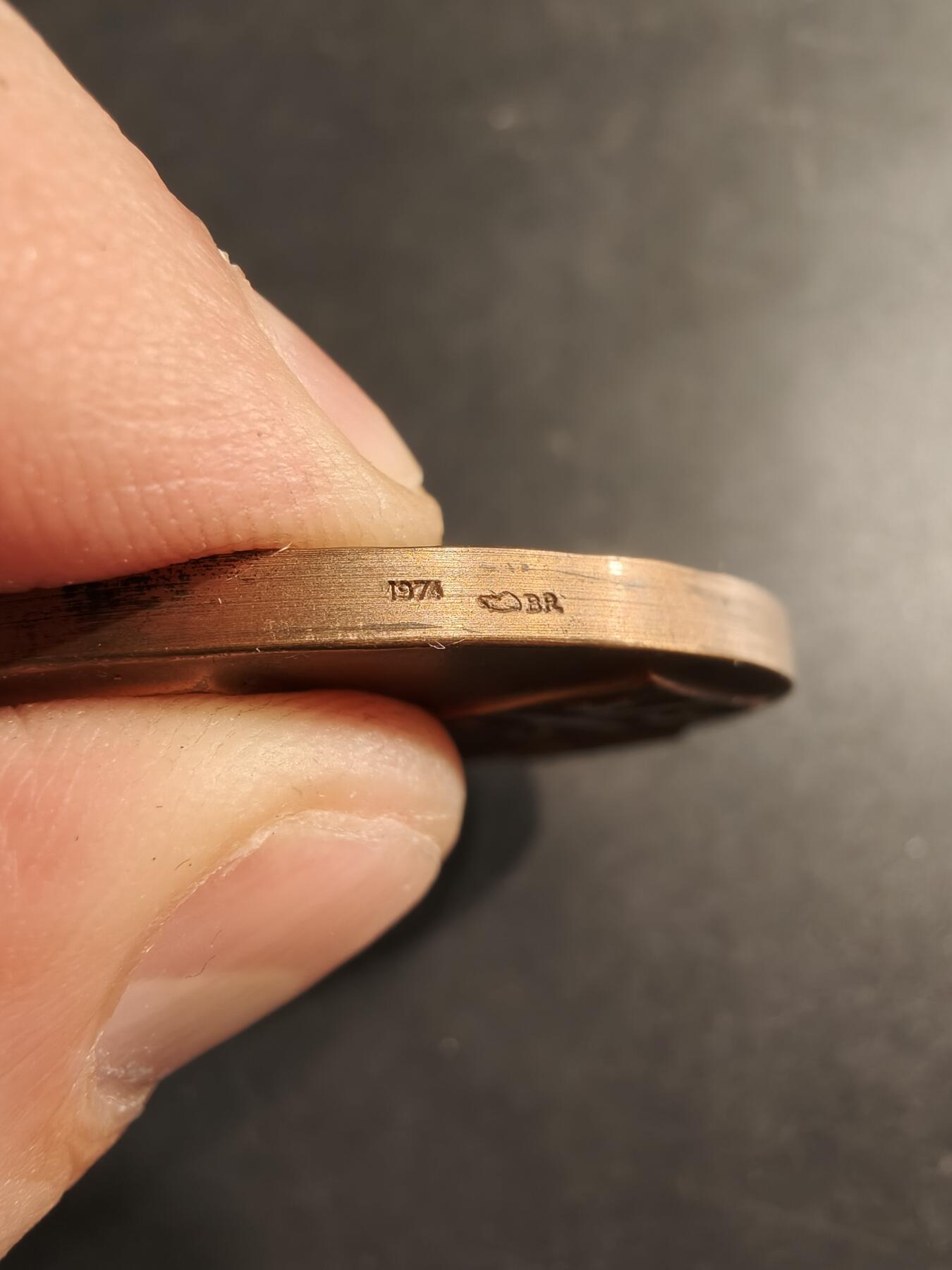 老王徽章第190期 法国多姆山省议会大铜章     直径50mm    重量79.4g