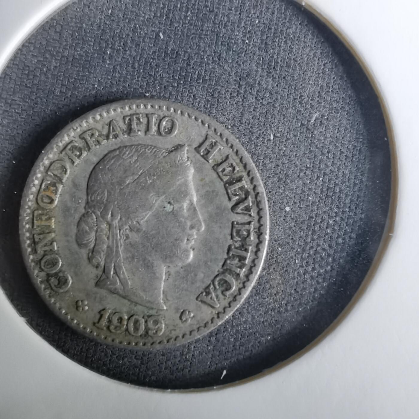 沼泽如烟--第1037场 瑞士1909年5生丁