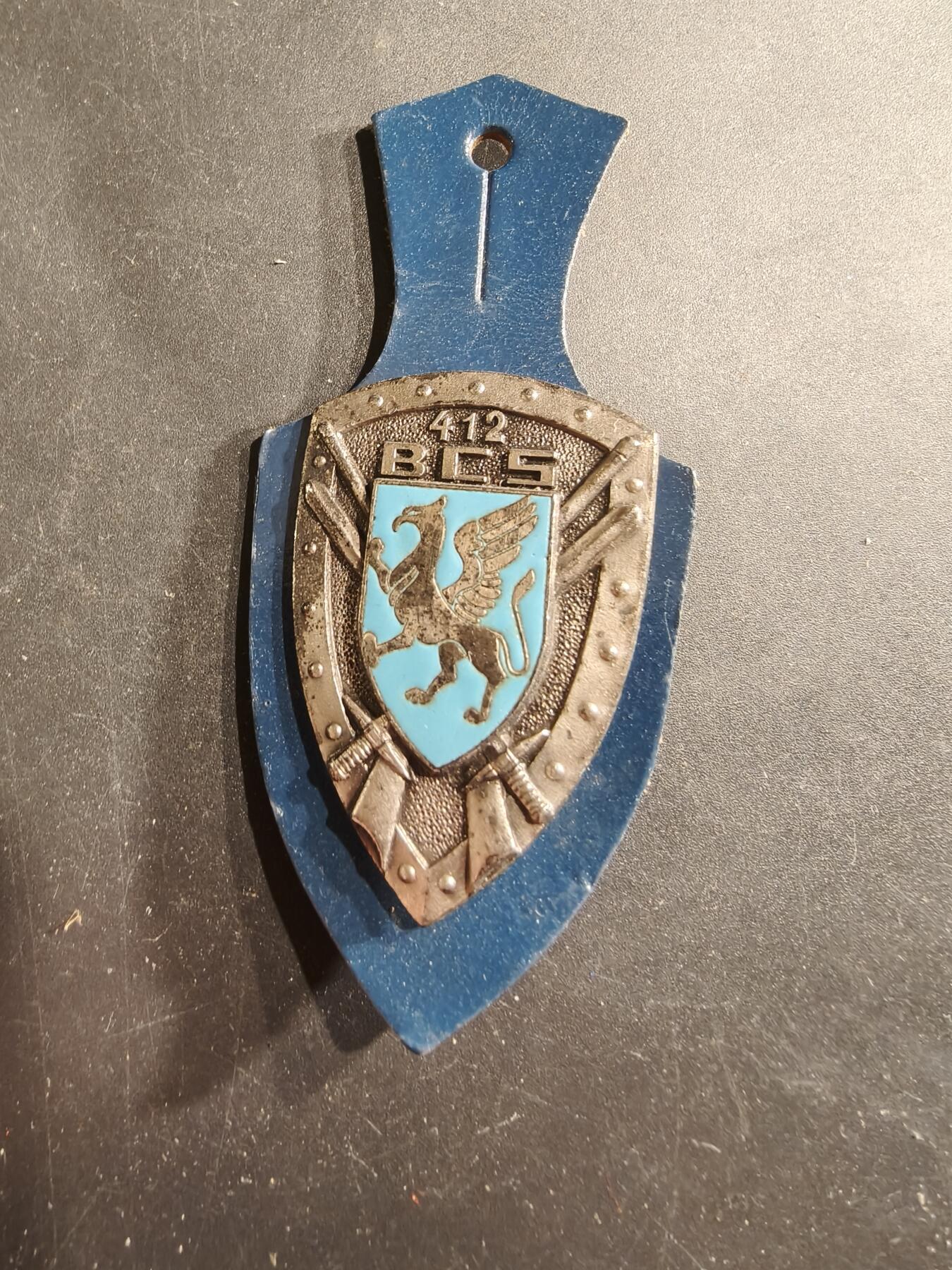 老王徽章第190期 法国陆军第412指挥与服务营证章