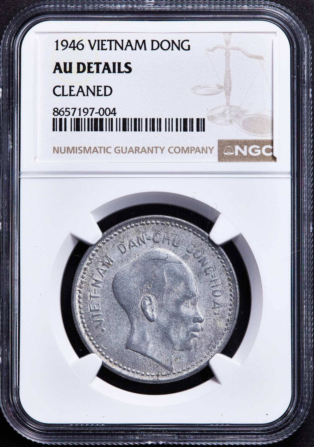 【俄甄集藏】2026年(050)04-01星期三 晚 19:30 全场包邮 越南1946年胡志明1盾铝币，NGC AUD，热门品种