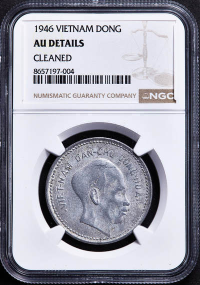【俄甄集藏】2026年(050)04-01星期三 晚 19:30 全场包邮 - 越南1946年胡志明1盾铝币，NGC AUD，热门品种