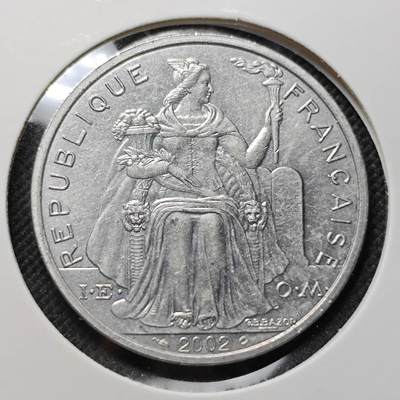 KK钱币收藏小铺  第410期 2月预留时间 周末发货 -  2002法属波利尼西亚5法郎