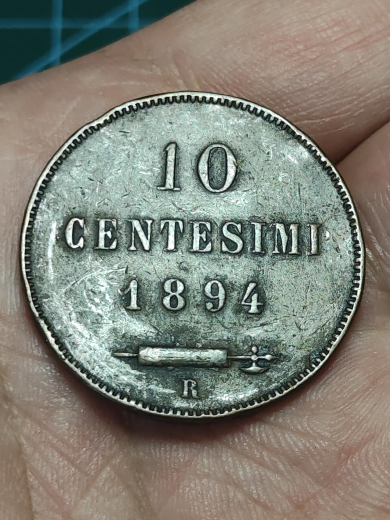 2026年第三十八场(总第二百零七场）外国好品散币场(免佣金) 圣马力诺🇸🇲1894年10分大铜币(关门年仅发行3年，R标，罗马造)