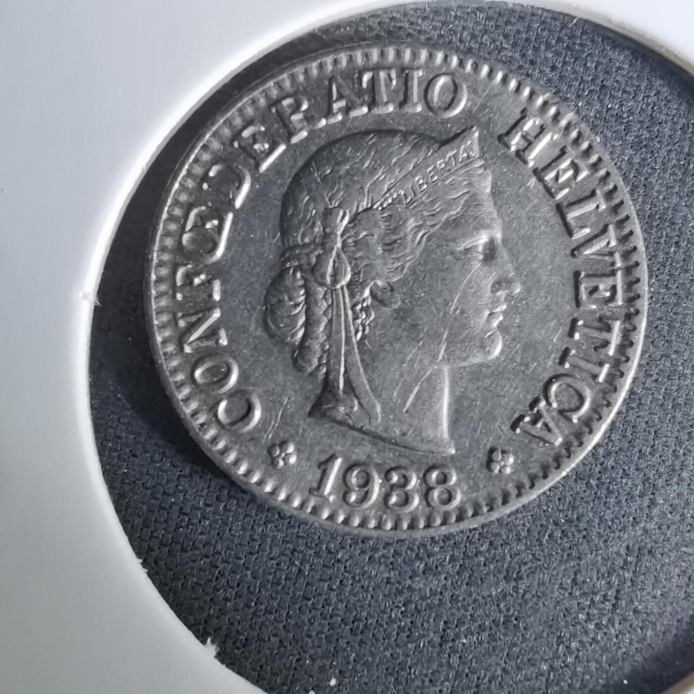 沼泽如烟--第1037场 瑞士1938年10生丁