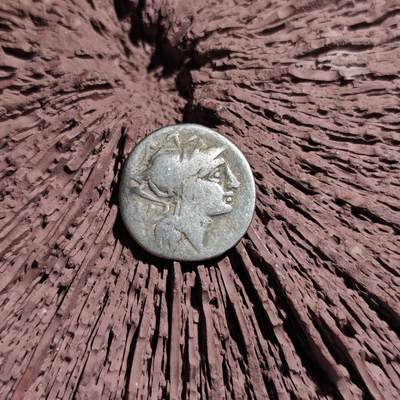 大象古币古希腊古罗马钱币专场首次拍卖1 - 古罗马共和时期罗马女神胜利女神维多利亚驾驶双马战车一第纳尔银币