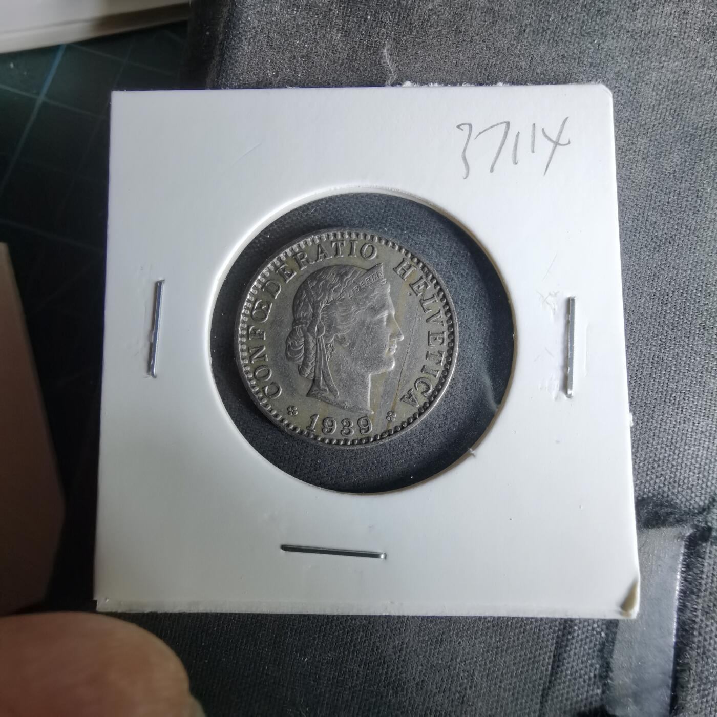 沼泽如烟--第1037场 瑞士1939年20生丁