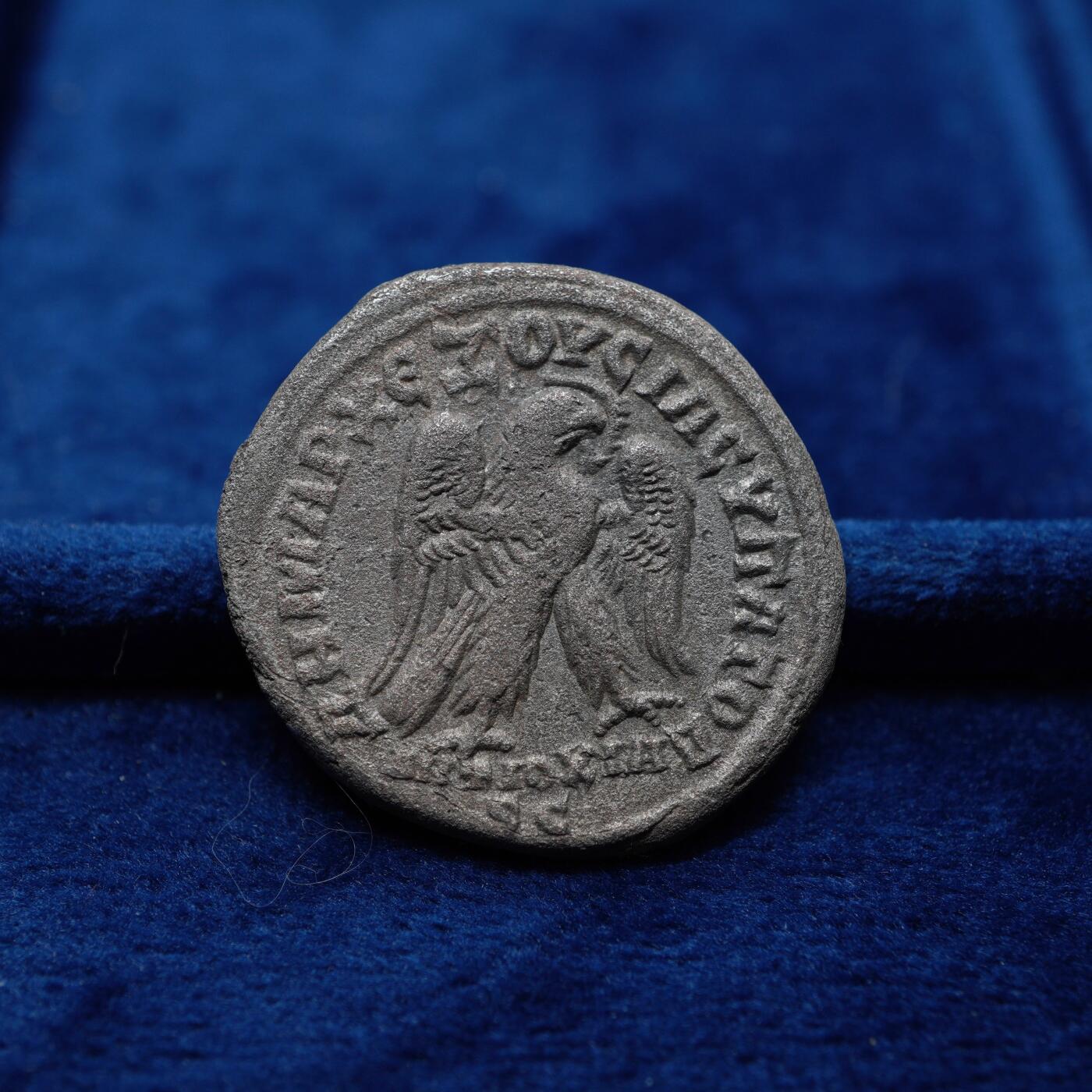 琋语集藏2026年04月欧洲古典打制币拍卖 古罗马叙利亚行省-菲利普一世与雄鹰4德银币（左像）