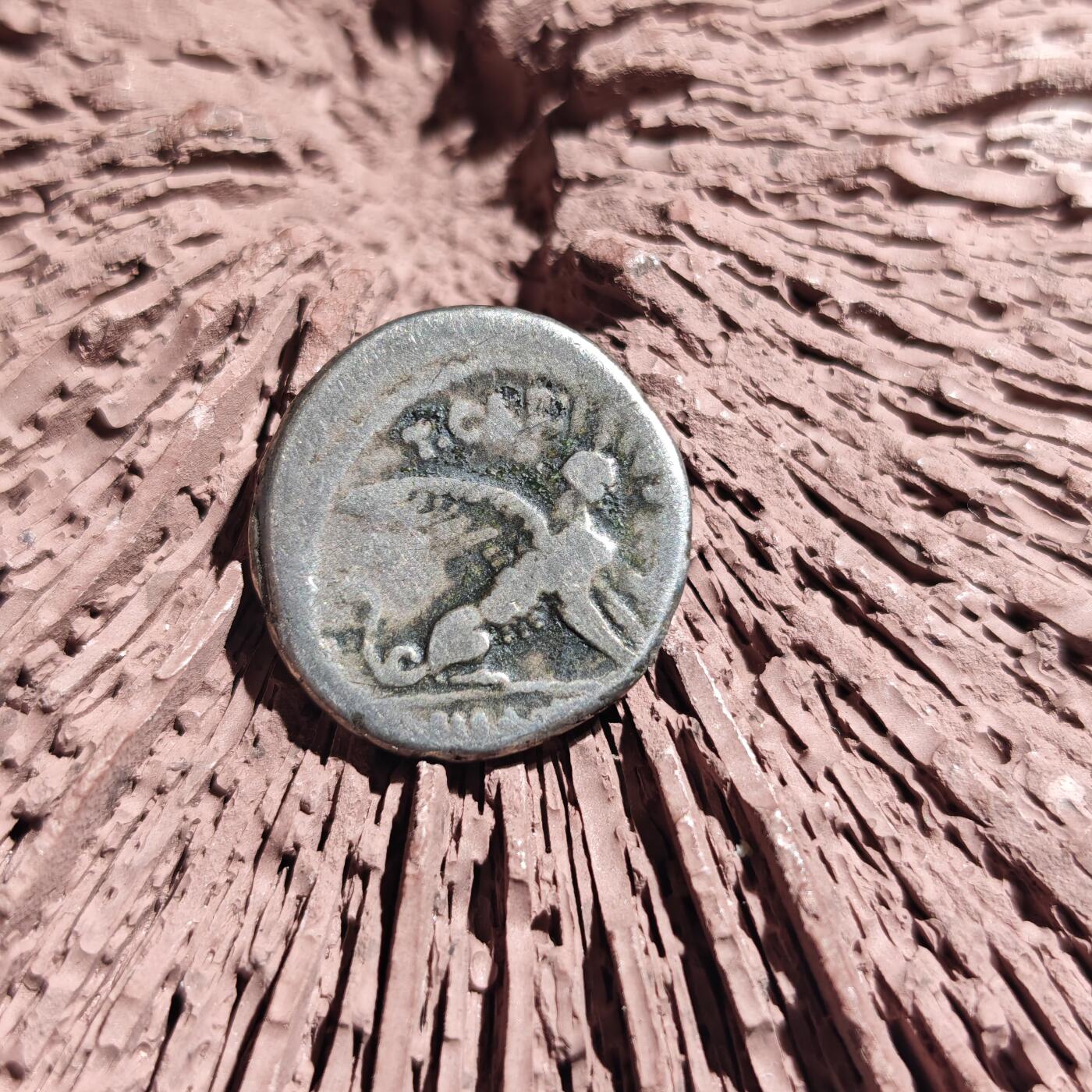 大象古币古希腊古罗马钱币专场首次拍卖1 古罗马共和时期神谕者西比尔与狮身人面像斯芬克斯1狄纳里银币