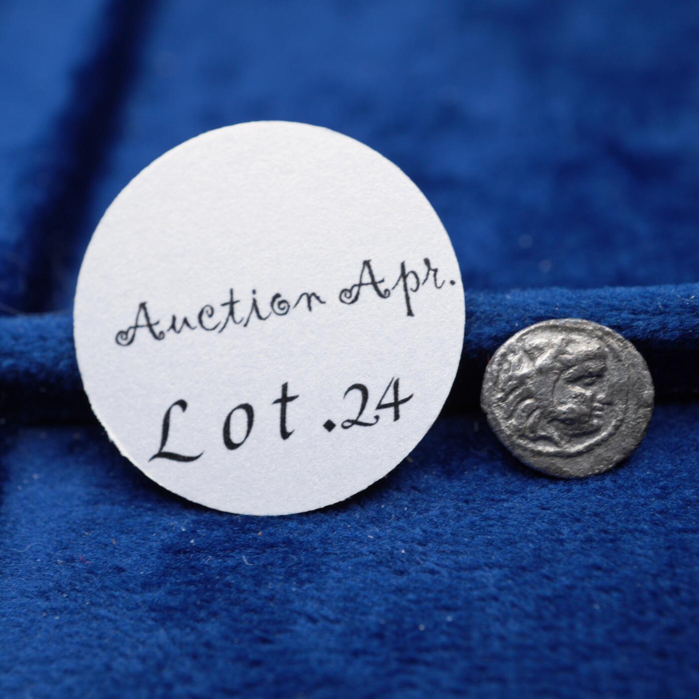 琋语集藏2026年04月欧洲古典打制币拍卖 古希腊马其顿王国亚历山大大力神1奥波银币