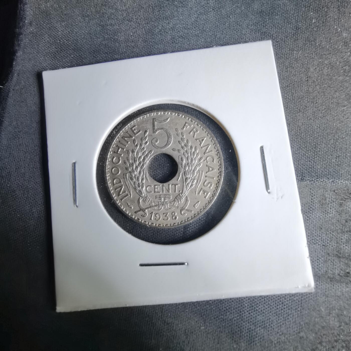 沼泽如烟--第1037场 法属印度支那1938年五分