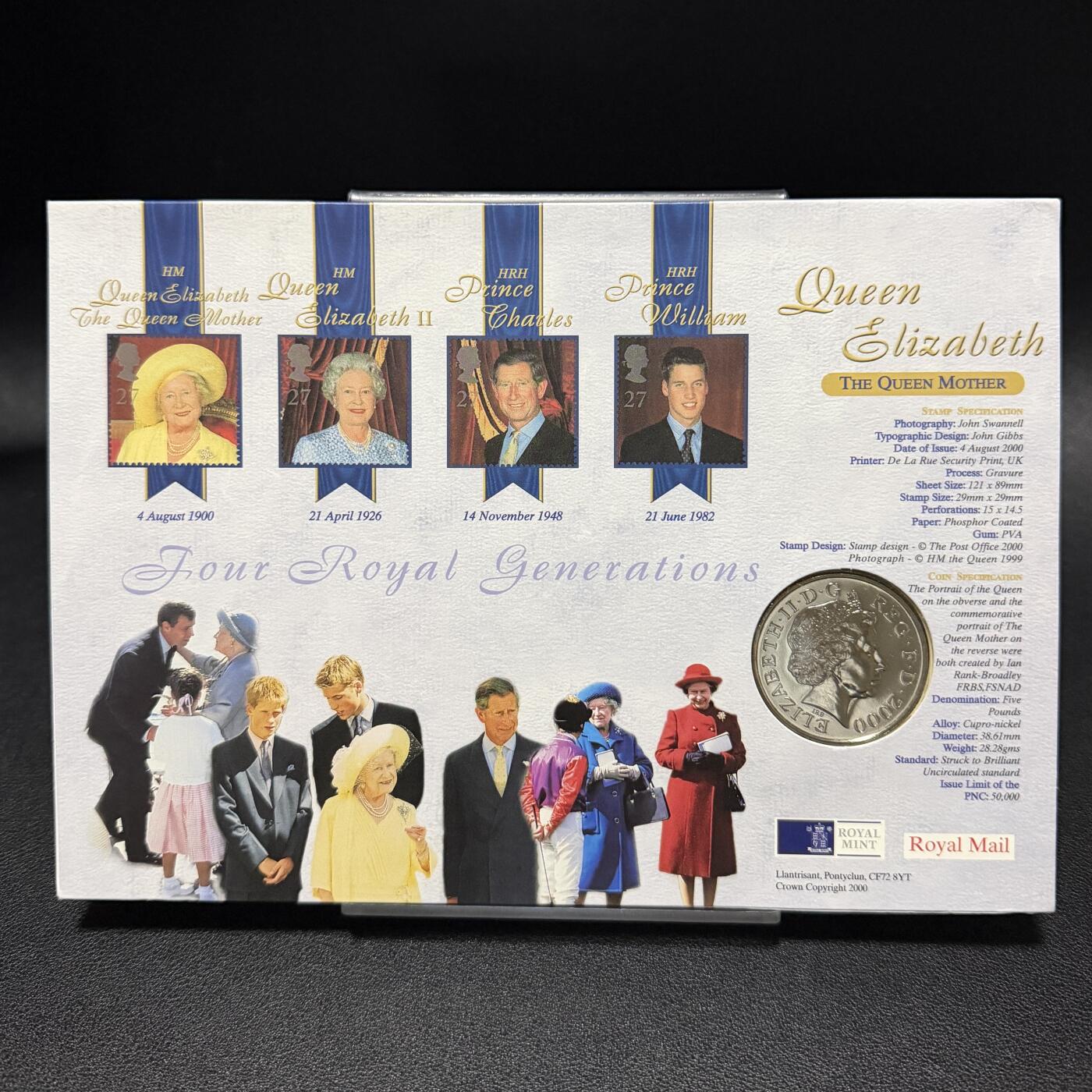 ＜星葵🌻钱币社＞第72期·东奔西走的硬币·3月31日发货 〈大型邮币封〉英国2000年王太后诞辰100周年5镑克朗型纪念币