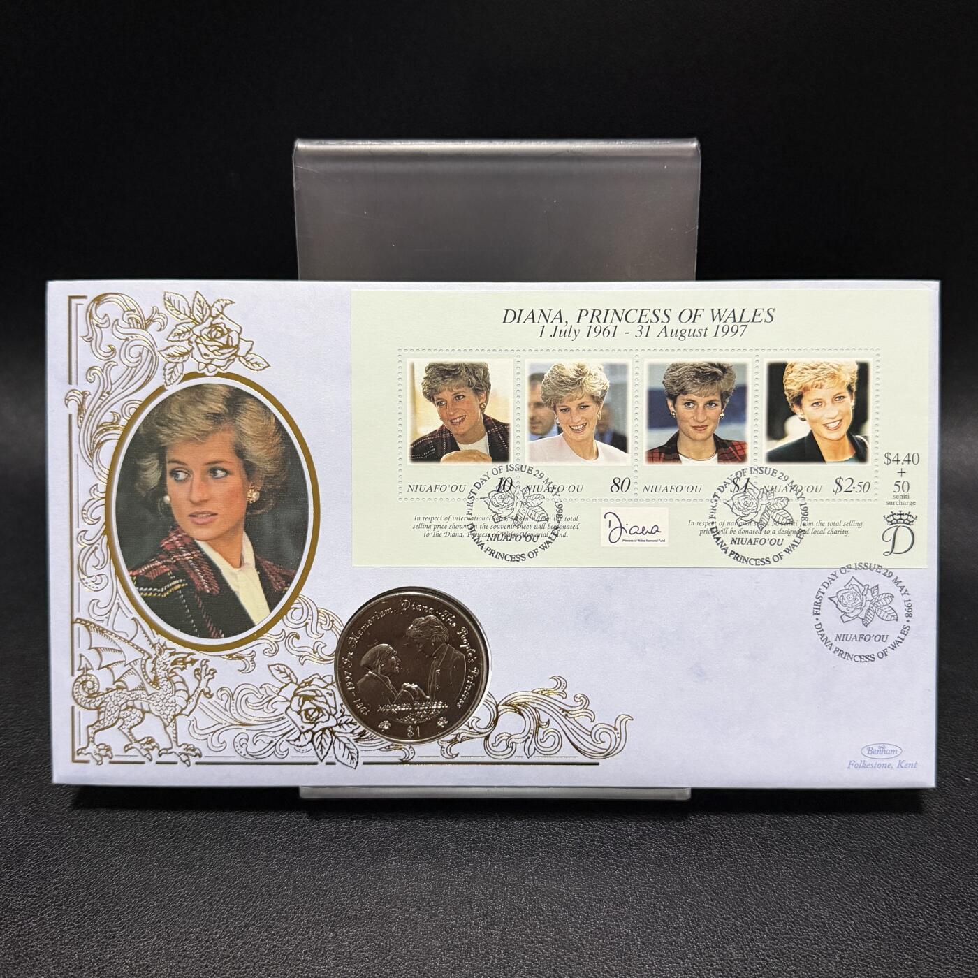 ＜星葵🌻钱币社＞第72期·东奔西走的硬币·3月31日发货 〈邮币封〉塞拉利昂1997年人民的王妃·戴安娜1元克朗型纪念币