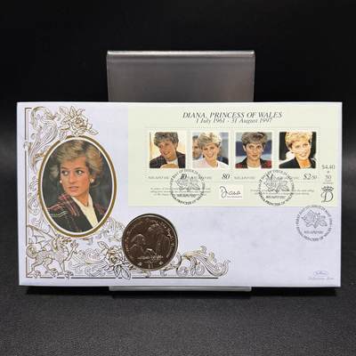 ＜星葵🌻钱币社＞第72期·东奔西走的硬币·3月31日发货 - 〈邮币封〉塞拉利昂1997年人民的王妃·戴安娜1元克朗型纪念币