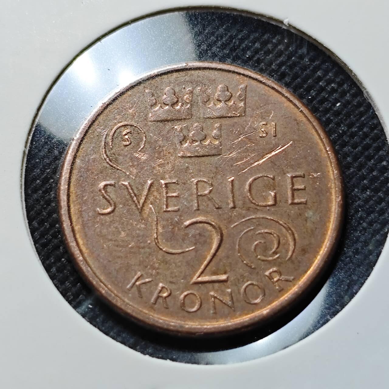 KK钱币收藏小铺  第410期 2月预留时间 周末发货  瑞典2克朗