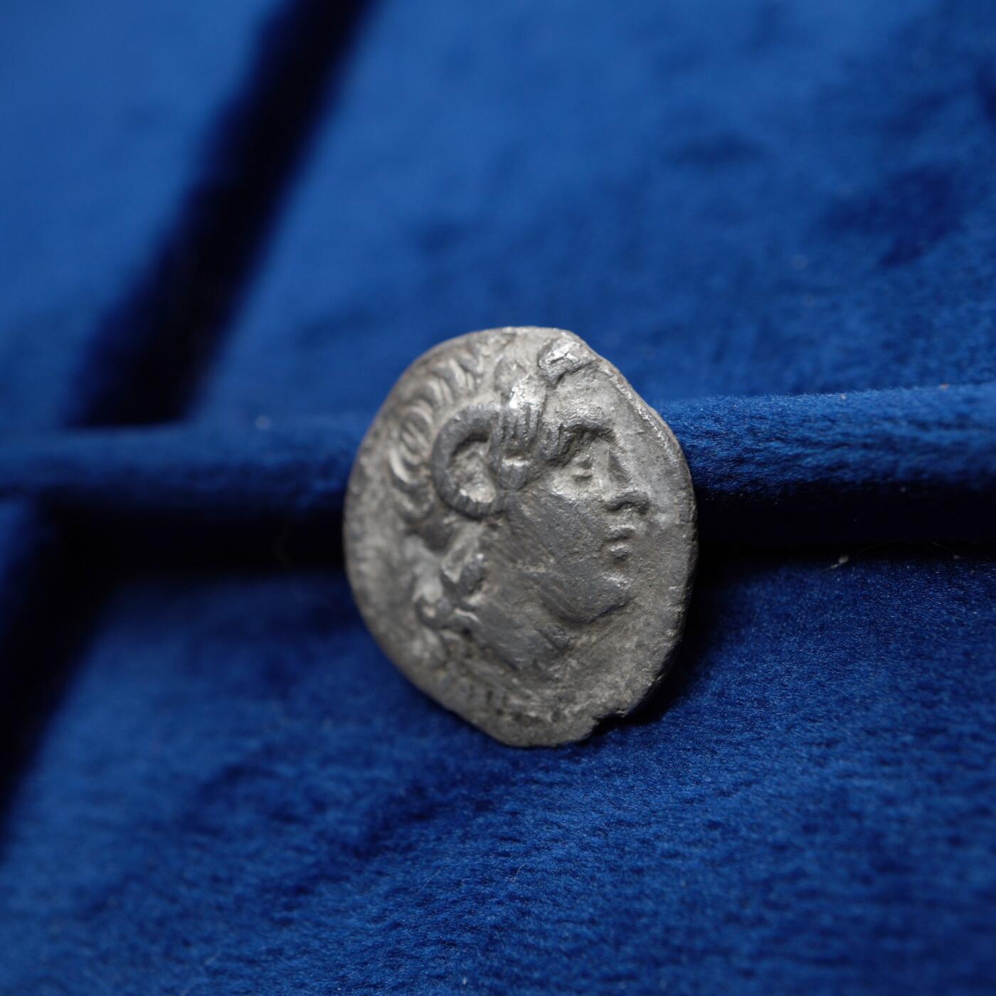 琋语集藏2026年04月欧洲古典打制币拍卖 古希腊色雷斯王国-亚历山大大帝公羊角1德银币