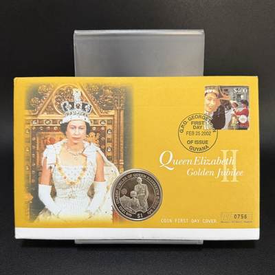 ＜星葵🌻钱币社＞第72期·东奔西走的硬币·3月31日发货 - 〈邮币封〉塞拉利昂2002年女王登基50周年1元克朗型纪念币