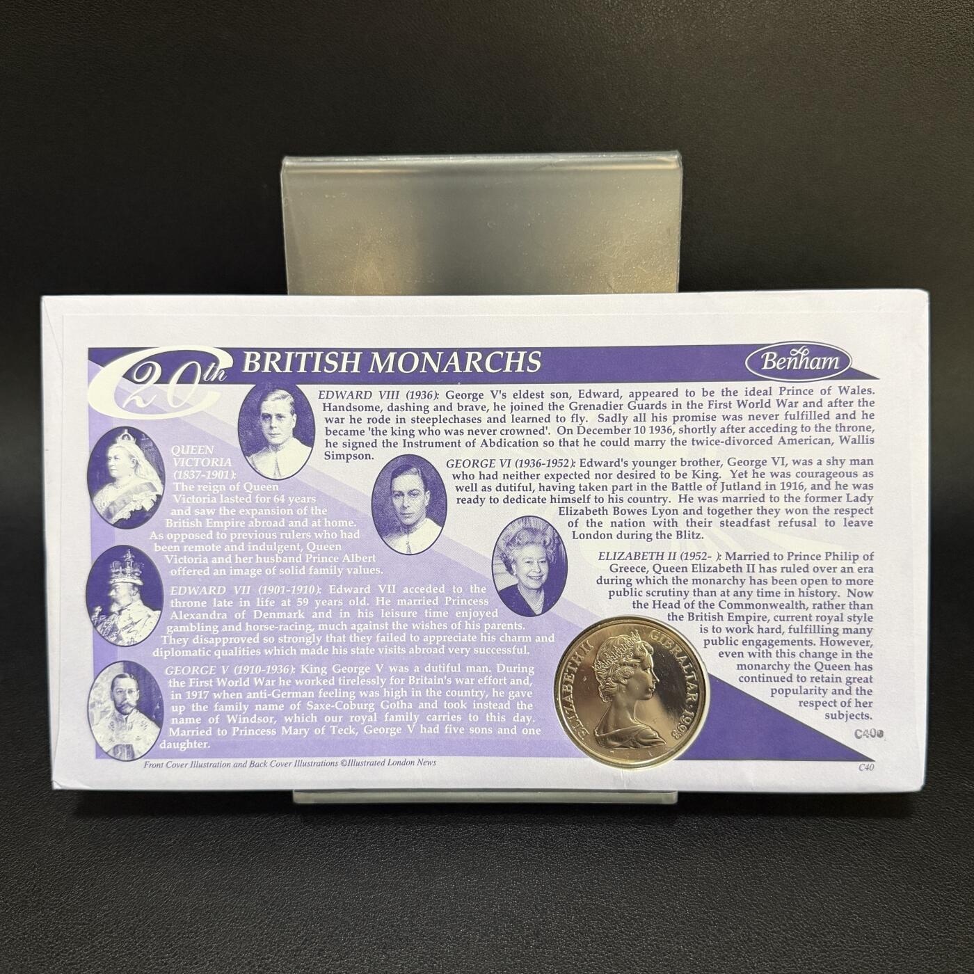 ＜星葵🌻钱币社＞第72期·东奔西走的硬币·3月31日发货 〈邮币封〉直布罗陀1993年克朗中的皇冠·乔治六世1克朗纪念币