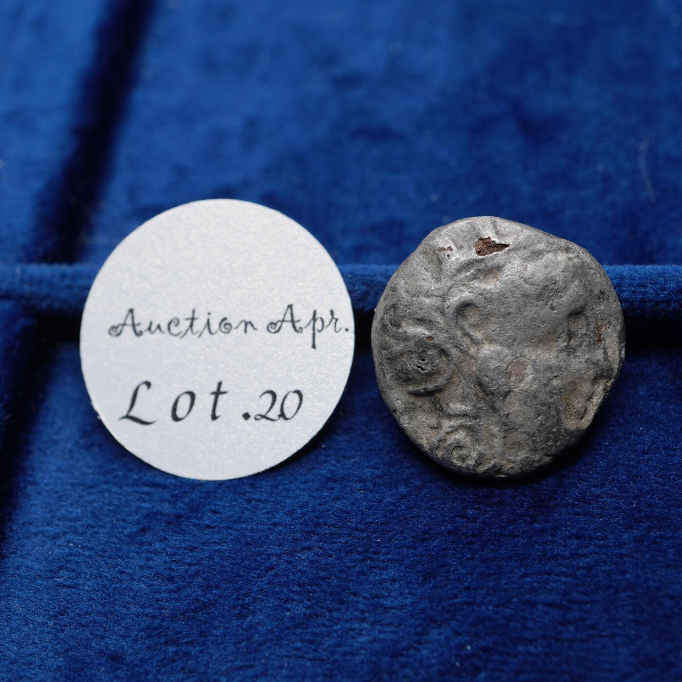 琋语集藏2026年04月欧洲古典打制币拍卖 古希腊中东地区雅典娜与猫头鹰德钱币（银包铜）