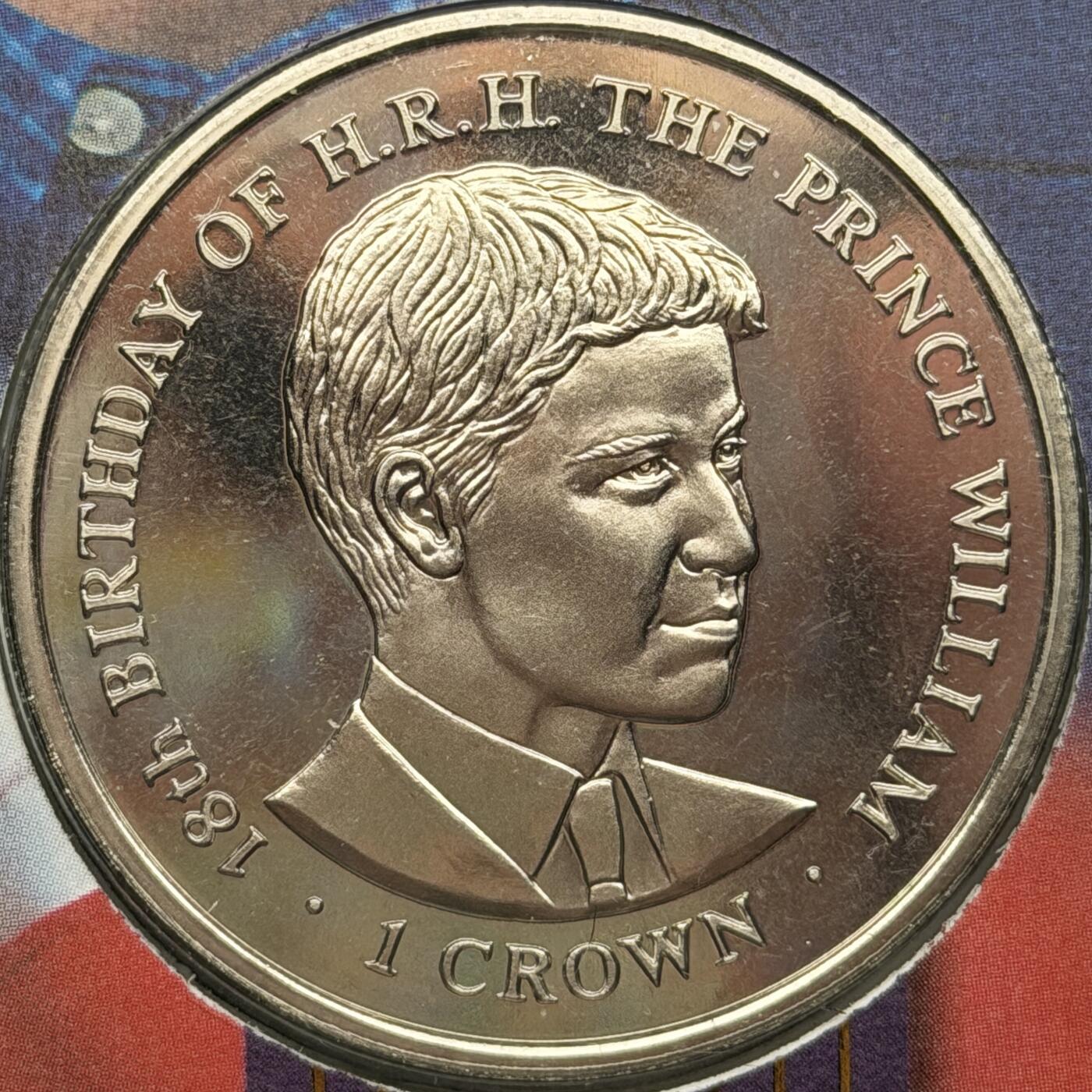 ＜星葵🌻钱币社＞第72期·东奔西走的硬币·3月31日发货 〈邮币封·签名版〉直布罗陀2000年威廉王子18岁生日1克朗纪念币