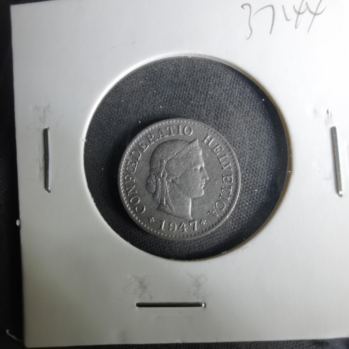 沼泽如烟--第1037场 瑞士1947年5生丁