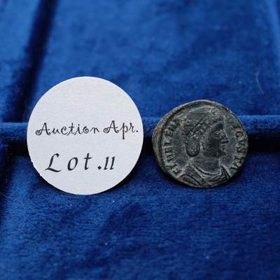 琋语集藏2026年04月欧洲古典打制币拍卖 - 古罗马帝国-皇后海伦娜与和平女神铜币